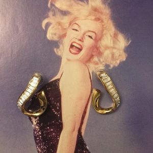 Swarovski crystal gold earrings